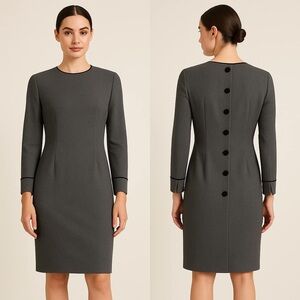 Brooks Brothers Vintage 1990s Wool Dress Corpcore Classic Quiet Luxury Size 10